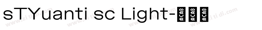 sTYuanti sc Light字体转换